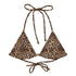 Leopard print string bikini top