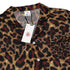 Gold x Red Leopard Print Womens Short Sleeve Pajama Top breathable sleepwear