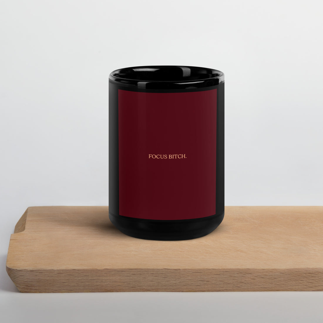 Focus B Black Glossy Mug ceramic tea mug