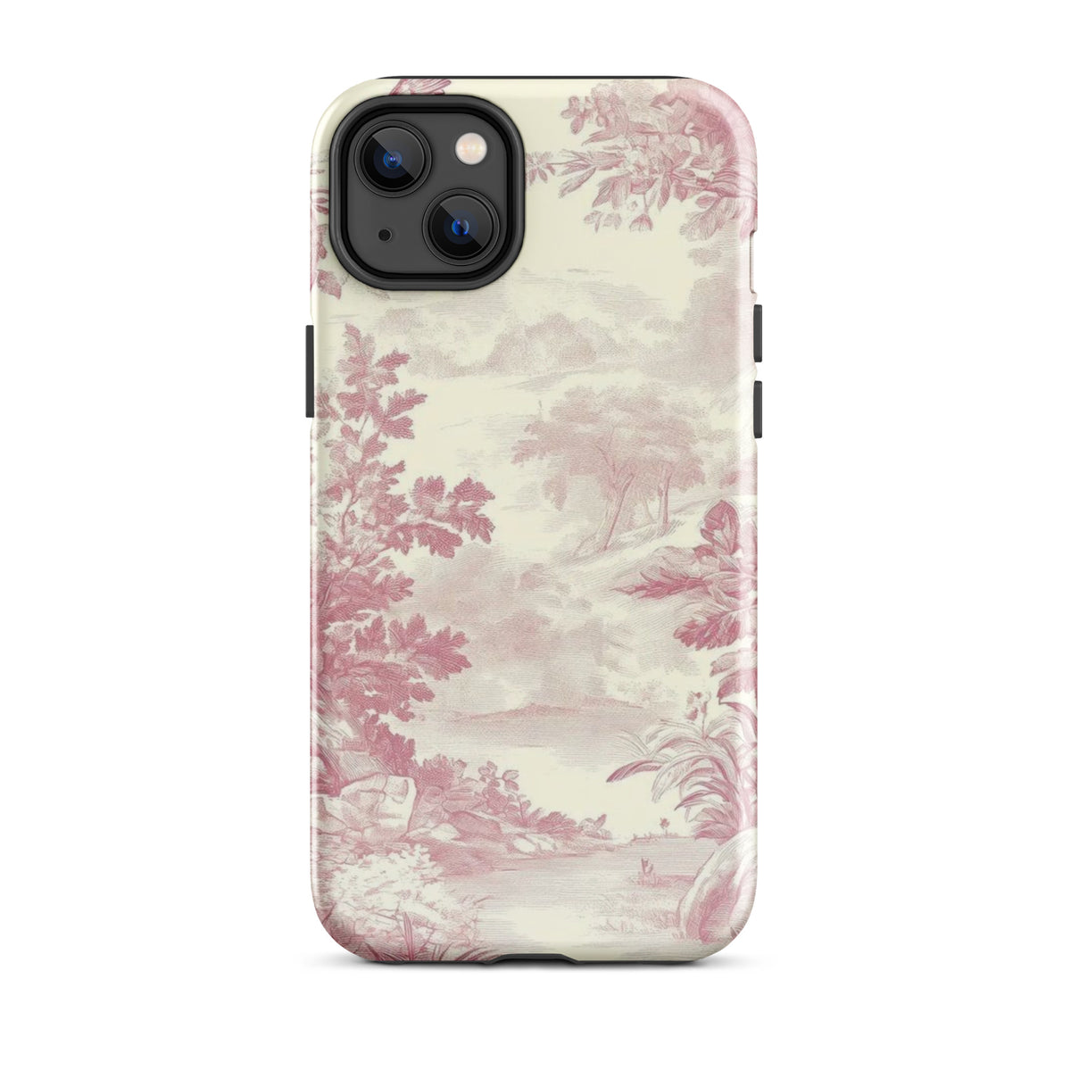 Blush Toile Case for iPhone with elegant blush toile-inspired design and durable protection.
