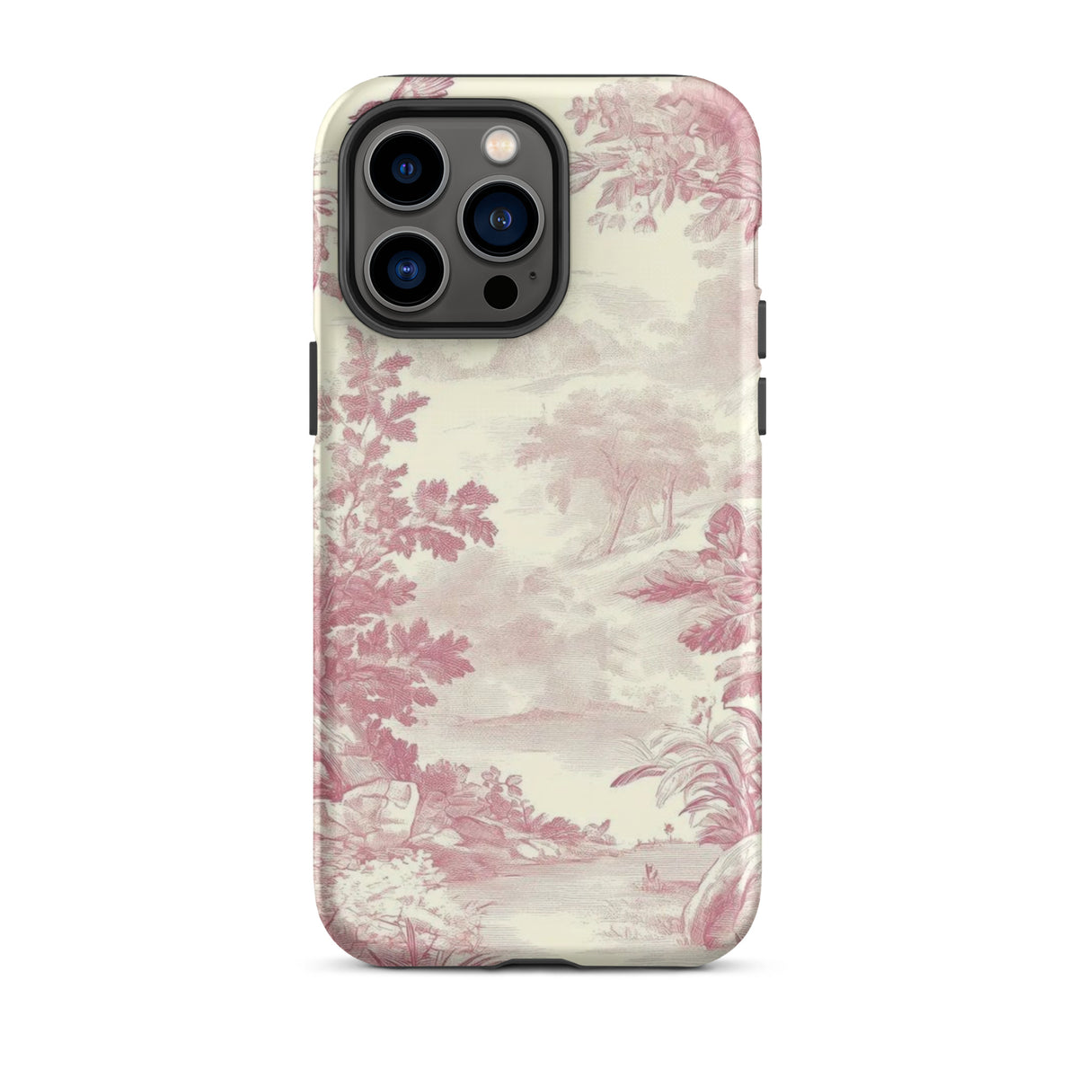 Blush Toile Case for iPhone - premium protective phone cover with elegant blush toile design.Blush Toile Case for iPhone - premium protective phone cover with elegant blush toile design.